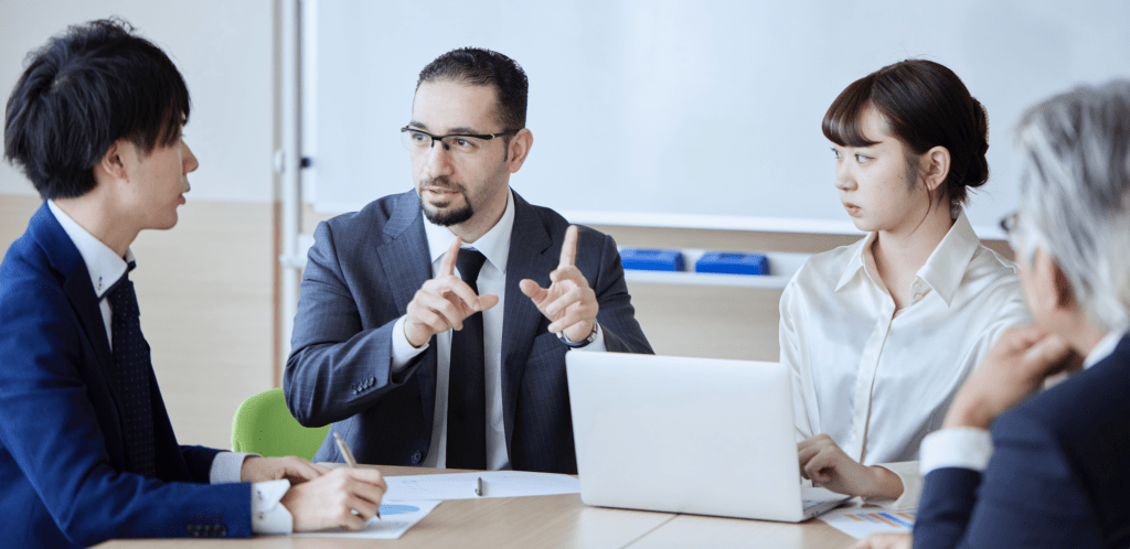 Business meeting in Japan